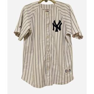 Yankees Jersey Vintage Derek Jeter New York Majestic Men Medium Pinstripe NYC Us